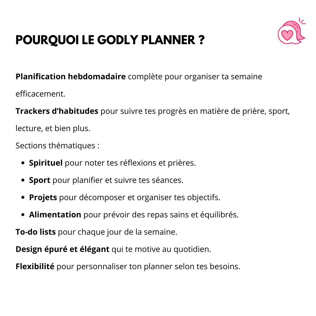 LE GODLY PLANNER : Ton outil essentiel pour une année alignée et inspirée